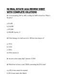 NJ REAL ESTATE 2026 REVIEW SHEET WITH COMPLETE SOLUTIONS