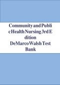 Community & Public Health Nursing 3rd Edition Test Bank &ndash; DeMarco Walsh &vert; Chapter-by-Chapter Practice Q&A