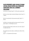 NJ PSI PROPERTY AND CASUALTY EXAM ACTUAL EXAM PAPER 2026 COMPLETE QUESTIONS AND 100&percnt; CORRECT SOLUTIONS