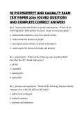 NJ PSI PROPERTY AND CASUALTY EXAM TEST PAPER 2026 SOLVED QUESTIONS AND COMPLETE CORRECT ANSWERS