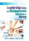  Nursing Leadership &ndash; 9th Edition Marquis Huston Test Bank with Chapter-by-Chapter Q&A