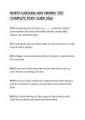 NORTH CAROLINA DMV DRIVING TEST COMPLETE STUDY GUIDE 2026