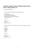 Organic Chemistry 14th Edition Solomons Fryhle Snyder &vert; Complete Test Bank &vert; Chapters 1-25