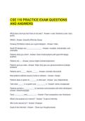 CSE 110 PRACTICE EXAM QUESTIONS AND ANSWERS 