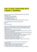 CSE 110 QUIZ QUESTIONS WITH CORRECT ANSWERS 