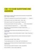 CSE 110 EXAM QUESTIONS AND ANSWERS 