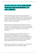 NOTARY SIGNING AGENT EXAM SCRIPT EXAM Q&A SOLVED QUESTIONS 2026 100&percnt; CORRECT&period;