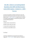 AIC 300 - Claims in an Evolving World  Questions And 100&percnt; Verified Answers  Latest 2026 Update &vert; Graded A&plus; &vert; 100&percnt;  Success 