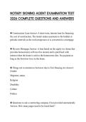 NOTARY SIGNING AGENT EXAMINATION TEST 2026 COMPLETE QUESTIONS AND ANSWERS