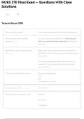 NURS 370 Final Exam &ndash; Questions With Clear Solutions