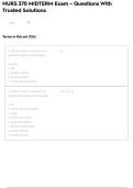NURS 370 MIDTERM Exam &ndash; Questions With Trusted Solutions