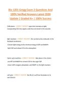 Bio 1201 Gregg Exam 2 Questions And  100&percnt; Verified Answers Latest 2026  Update &vert; Graded A&plus; &vert; 100&percnt; Success