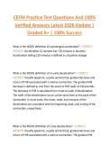 CEFM Practice Test Questions And 100&percnt;  Verified Answers Latest 2026 Update &vert;  Graded A&plus; &vert; 100&percnt; Success 