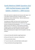 Family Medicine COMAT Questions And  100&percnt; Verified Answers Latest 2026  Update &vert; Graded A&plus; &vert; 100&percnt; Success