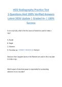 HESI Radiography Practice Test  1 Questions And 100&percnt; Verified Answers  Latest 2026 Update &vert; Graded A&plus; &vert; 100&percnt;  Success