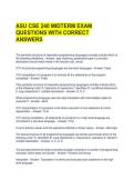 ASU CSE 240 MIDTERM EXAM QUESTIONS WITH CORRECT ANSWERS
