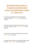 ISA Utility Specialist &lpar;Chapters 1 7&rpar; Questions And 100&percnt; Verified  Answers Latest 2026 Update &vert; Graded  A&plus; &vert; 100&percnt; Success