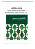 Instructor's Manual For Dynamic Business Law &lpar;2024&rpar; 6th Edition By Nancy Kubasek &lpar;All Chapters&comma; 100&percnt; Original Verified&comma; A&plus; Grade&rpar;