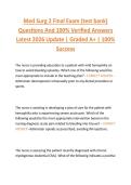 Med Surg 2 Final Exam &lpar;test bank&rpar;  Questions And 100&percnt; Verified Answers  Latest 2026 Update &vert; Graded A&plus; &vert; 100&percnt;  Success 