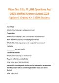 Micro Test 3 Dr&period; Al LSUE Questions And  100&percnt; Verified Answers Latest 2026  Update &vert; Graded A&plus; &vert; 100&percnt; Success 