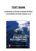 Fundamentals of Financial Accounting &lpar;Chapters 1&ndash;13&rpar;&comma; 8th Edition &mdash; Test Bank&comma; Fred Phillips & Shana Clor-Proell&comma; Complete Exam Material