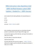 NRA Instructors class Questions And  100&percnt; Verified Answers Latest 2026  Update &vert; Graded A&plus; &vert; 100&percnt; Success