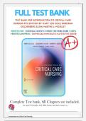 Introduction to Critical Care Nursing 8th Edition Quiz Bank Update