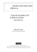 Linear Algebra with Applications 9th Edition - Complete Solution Manual by Steven J&period; Leon