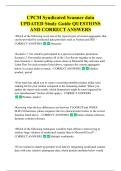 CPCM Syndicated Scanner data  UPDATED Study Guide QUESTIONS  AND CORRECT ANSWERS 