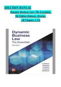 Full Solution Manual for Dynamic Business Law&colon; The Essentials&comma; 5th Edition by Nancy Kubasek&comma; M&period; Neil Browne&comma; Daniel Herron&comma; Lucien Dhooge&comma; and Linda Barkacs &vert; Complete Chapter-by-Chapter &lpar;Ch 1-25&rpar; &vert; Verified Answers &vert; Detailed Case Analysis &vert; Updated 2026