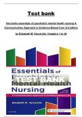 Varcarolis Essentials of Psychiatric Mental Health Nursing&colon; A Communication Approach to Evidence-Based Care &lpar;Chapters 1&ndash;28&rpar;&comma; 3rd Edition &mdash; Test Bank&comma; Elizabeth M&period; Varcarolis&comma; Complete Course Material
