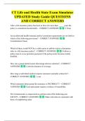 CT Life and Health State Exam Simulator  UPDATED Study Guide QUESTIONS  AND CORRECT ANSWERS 