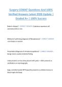 Surgery COMAT Questions And 100&percnt;  Verified Answers Latest 2026 Update &vert;  Graded A&plus; &vert; 100&percnt; Success
