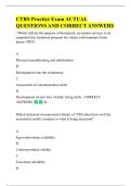 CTRS Practice Exam ACTUAL  QUESTIONS AND CORRECT ANSWERS