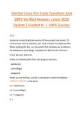 TestOut Linux Pro Exam Questions And  100&percnt; Verified Answers Latest 2026  Update &vert; Graded A&plus; &vert; 100&percnt; Success