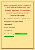 WGU D315 NETWORK AND SECURITY FOUNDATIONS  OA AND PA 2026 EXAM ACCURATE ACTUAL EXAM &sol;  FREQUENTLY TESTED QUESTIONS WITH DETAILED  ANSWERS &vert; GUARANTEED PASS &vert; ALREADY  GRADED A&plus; &vert; BRAND NEW&excl;&excl;