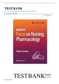 Test Bank for Focus on Nursing Pharmacology 9th Edition by Amy M&period; Karch &vert; Chapter-by-Chapter Practice Questions & Rationales