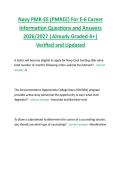 Navy PMK-EE &lpar;PMKEE&rpar; For E-6 Career  Information Questions and Answers  2026&sol;2027 &vert;Already Graded A&plus;&vert;  Verified and Updated