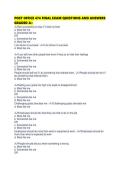 POST OFFICE 474 FINAL EXAM QUESTIONS AND ANSWERS GRADED A&plus;