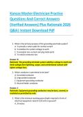 Kansas Master Electrician Practice Questions And Correct Answers &lpar;Verified Answers&rpar; Plus Rationale 2026 Q&A&vert; Instant Download Pdf