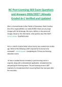 NC Post-Licensing 303 Exam Questions  and Answers 2026&sol;2027 &vert;Already  Graded A&plus;&vert; Verified and Updated 