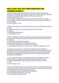 PEDS LATEST 2026 TEST PAPER QUESTIONS AND ANSWERS GRADED A&plus;