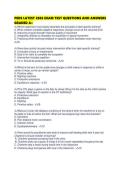 PEDS LATEST 2026 EXAM TEST QUESTIONS AND ANSWERS GRADED A&plus;