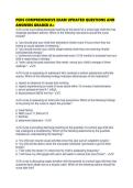 PEDS COMPREHENSIVE EXAM UPDATED QUESTIONS AND ANSWERS GRADED A&plus;