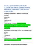 CLG 0010 Computer Science &ndash; Test Questions&comma; Core Concepts&comma; and Exam Preparation