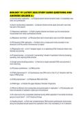 BIOLOGY 111 LATEST 2026 STUDY GUIDE QUESTIONS AND ANSWERS GRADED A&period;pdf