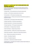 BIOLOGY 111 LATEST 2026 TEST PAPER QUESTIONS AND ANSWERS GRADED A&plus;