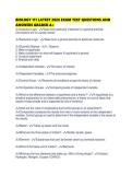 BIOLOGY 111 LATEST 2026 EXAM TEST QUESTIONS AND ANSWERS GRADED A&plus;
