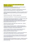 BIOLOGY 111 EVALUATION EXAM QUESTIONS AND ANSWERS GRADED A&plus;