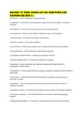 BIOLOGY 111 FINAL EXAMS ACTUAL QUESTIONS AND ANSWERS GRADED A&plus;